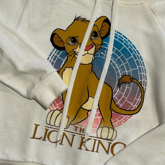Disney Lion King White Hoodie Simba Juniors Medium Kids - Picture 2 of 5